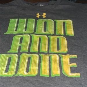 Grey green under amour tee